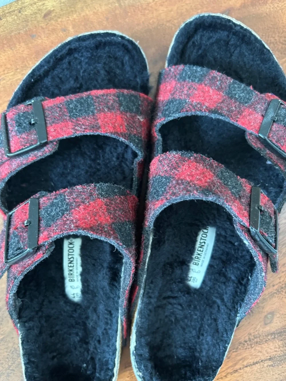 Birkenstock Arizona Shearling / wool Slides (mens 11)